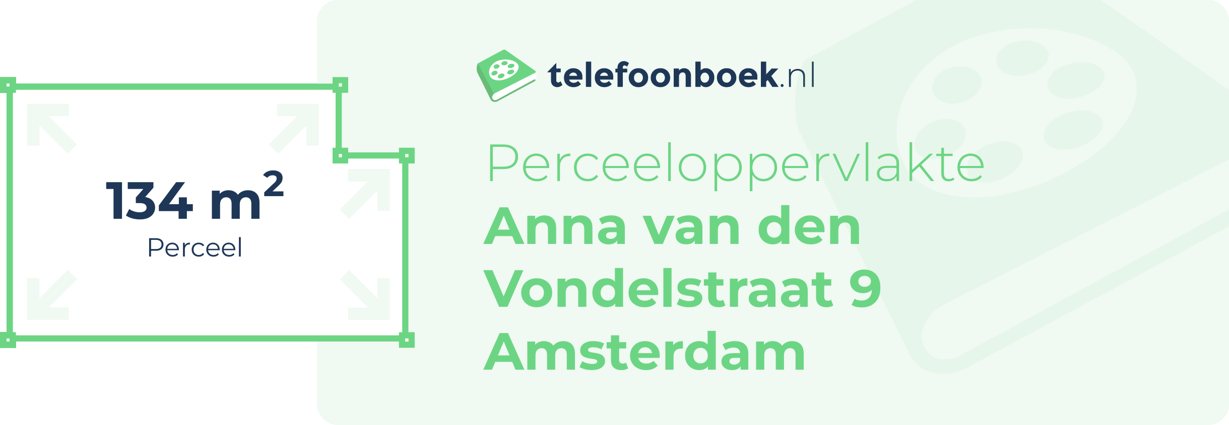 Perceeloppervlakte Anna Van Den Vondelstraat 9 Amsterdam