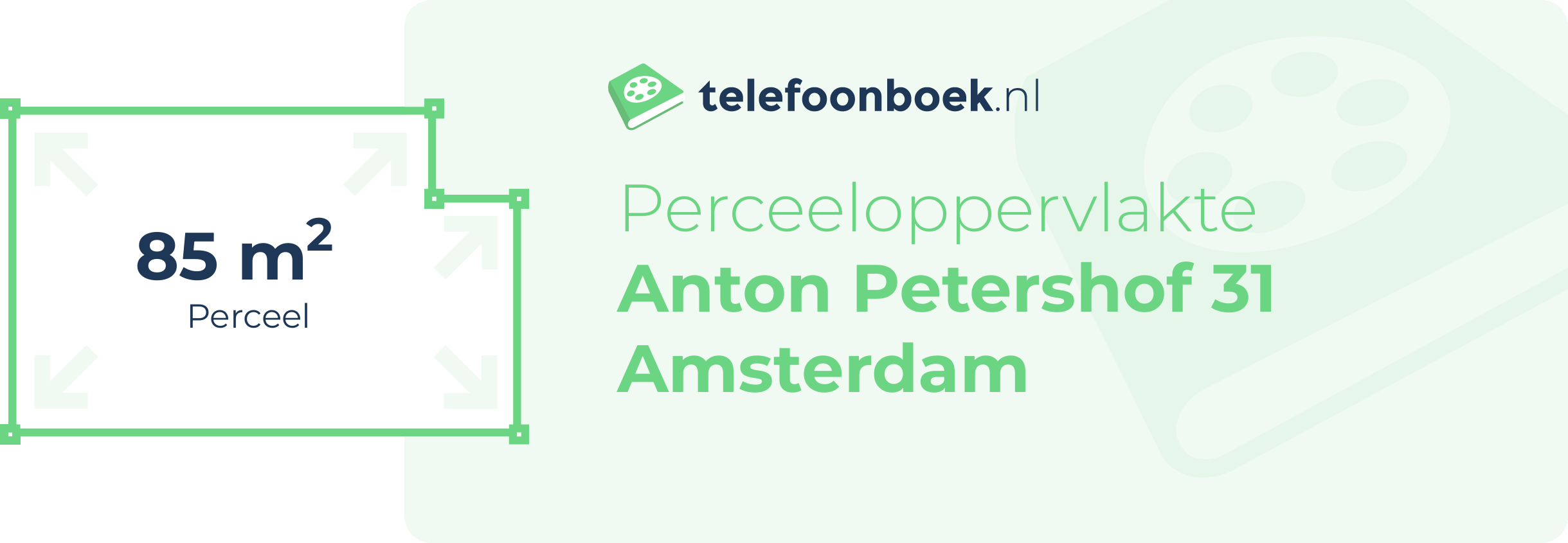 Perceeloppervlakte Anton Petershof 31 Amsterdam