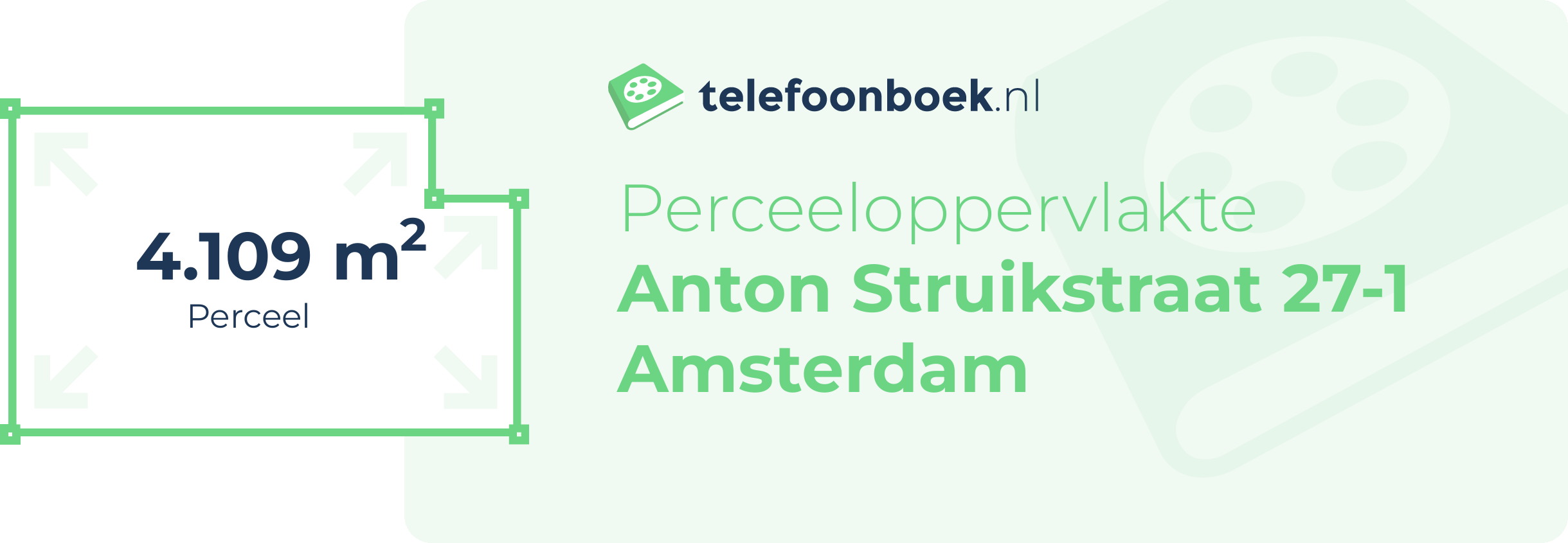 Perceeloppervlakte Anton Struikstraat 27-1 Amsterdam
