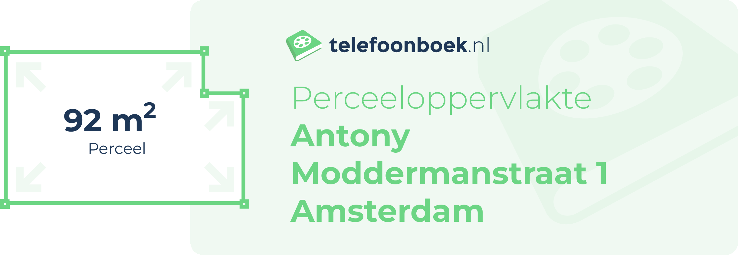 Perceeloppervlakte Antony Moddermanstraat 1 Amsterdam