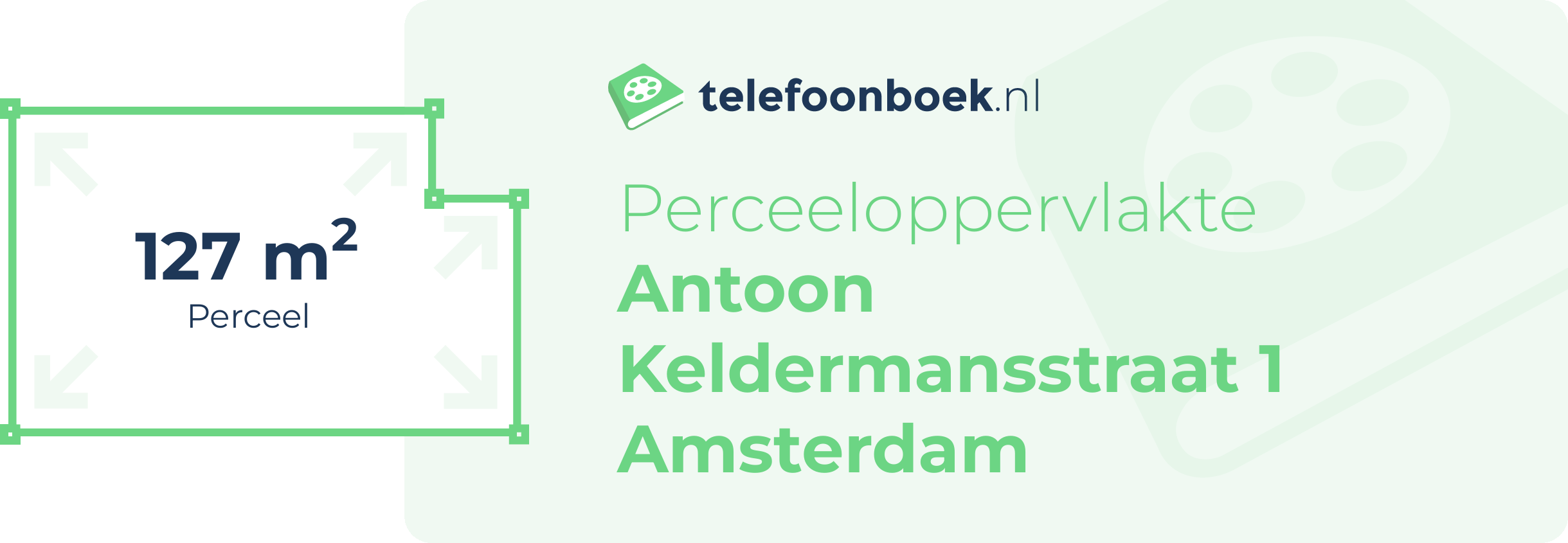 Perceeloppervlakte Antoon Keldermansstraat 1 Amsterdam