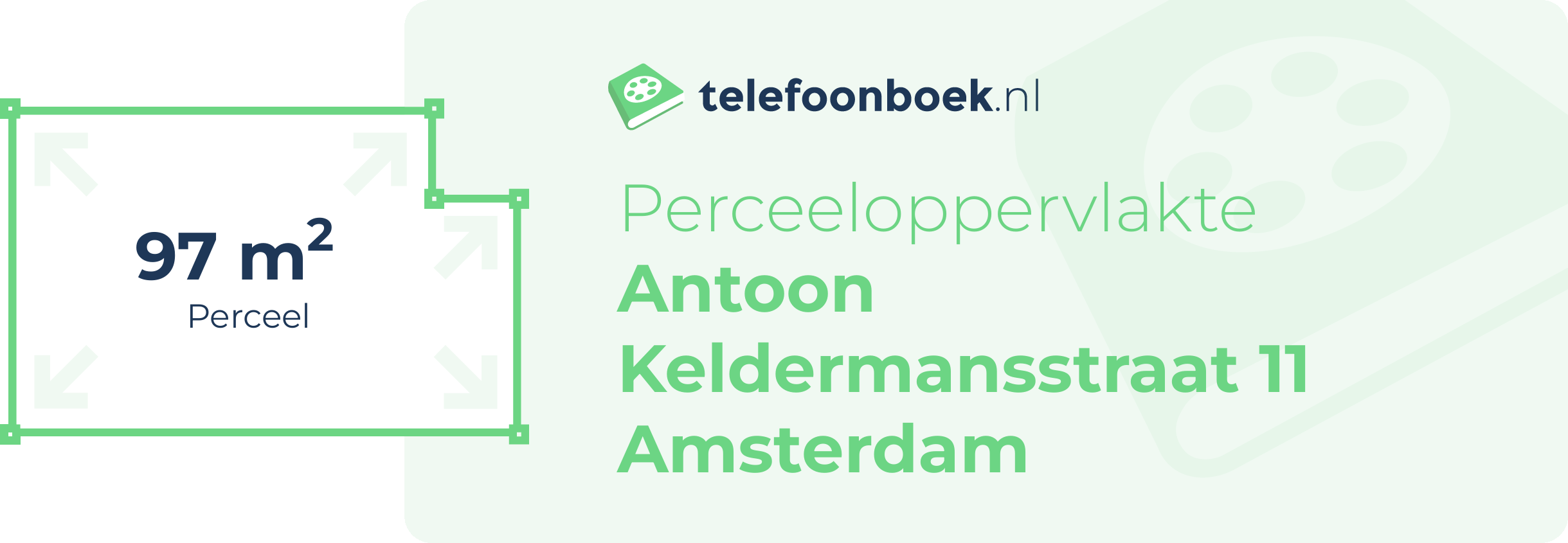 Perceeloppervlakte Antoon Keldermansstraat 11 Amsterdam