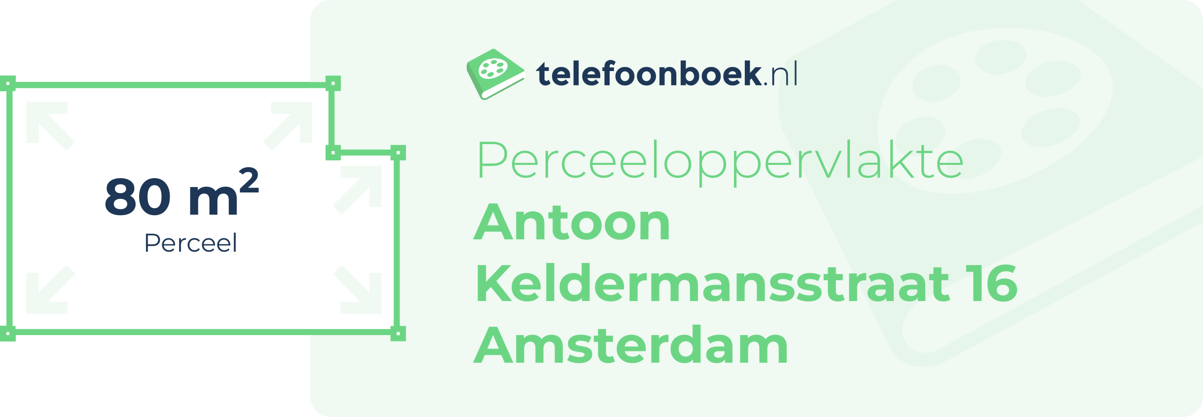 Perceeloppervlakte Antoon Keldermansstraat 16 Amsterdam