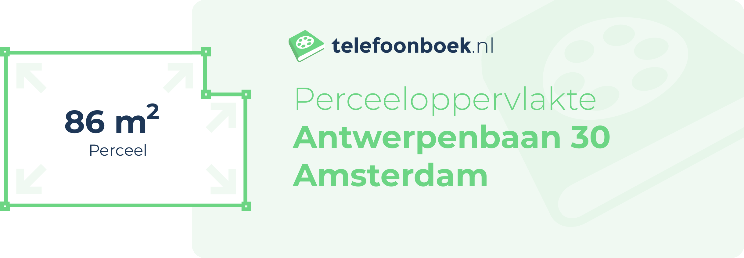 Perceeloppervlakte Antwerpenbaan 30 Amsterdam