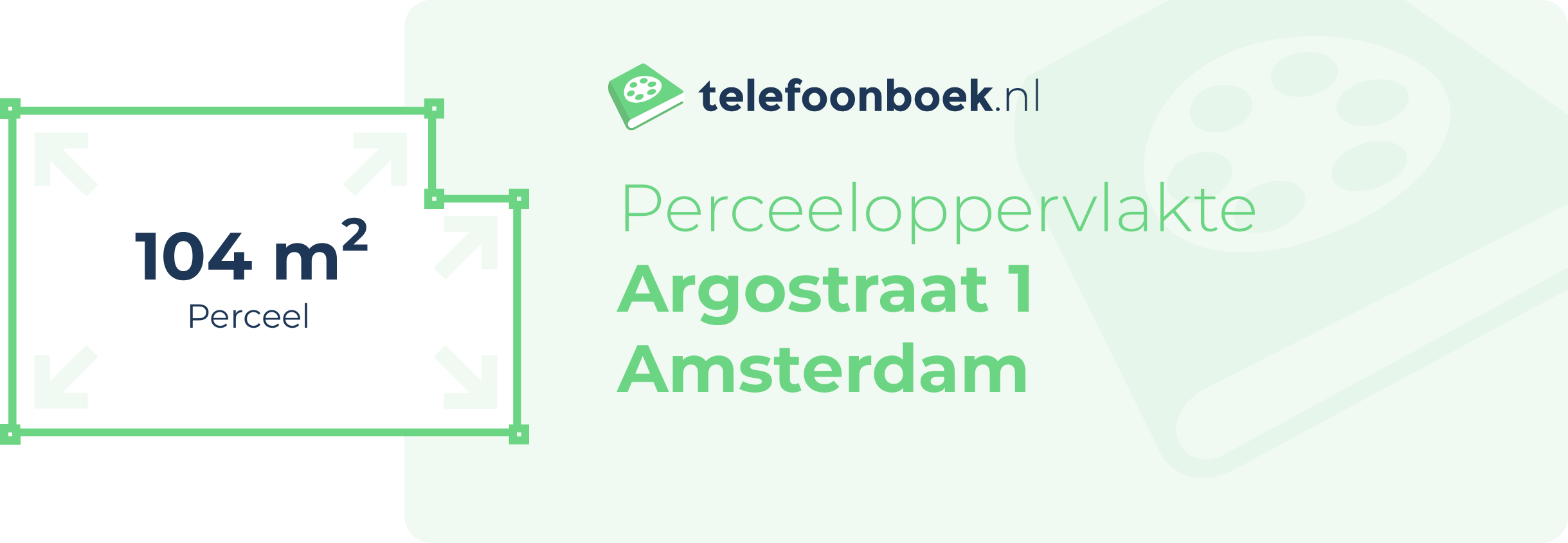 Perceeloppervlakte Argostraat 1 Amsterdam