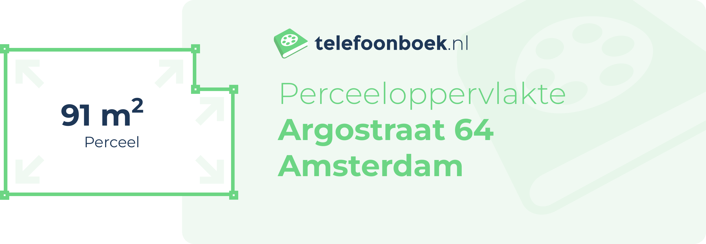Perceeloppervlakte Argostraat 64 Amsterdam