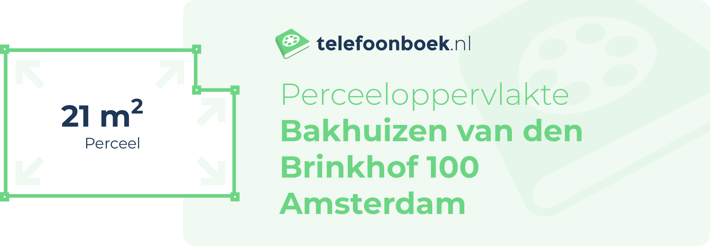 Perceeloppervlakte Bakhuizen Van Den Brinkhof 100 Amsterdam