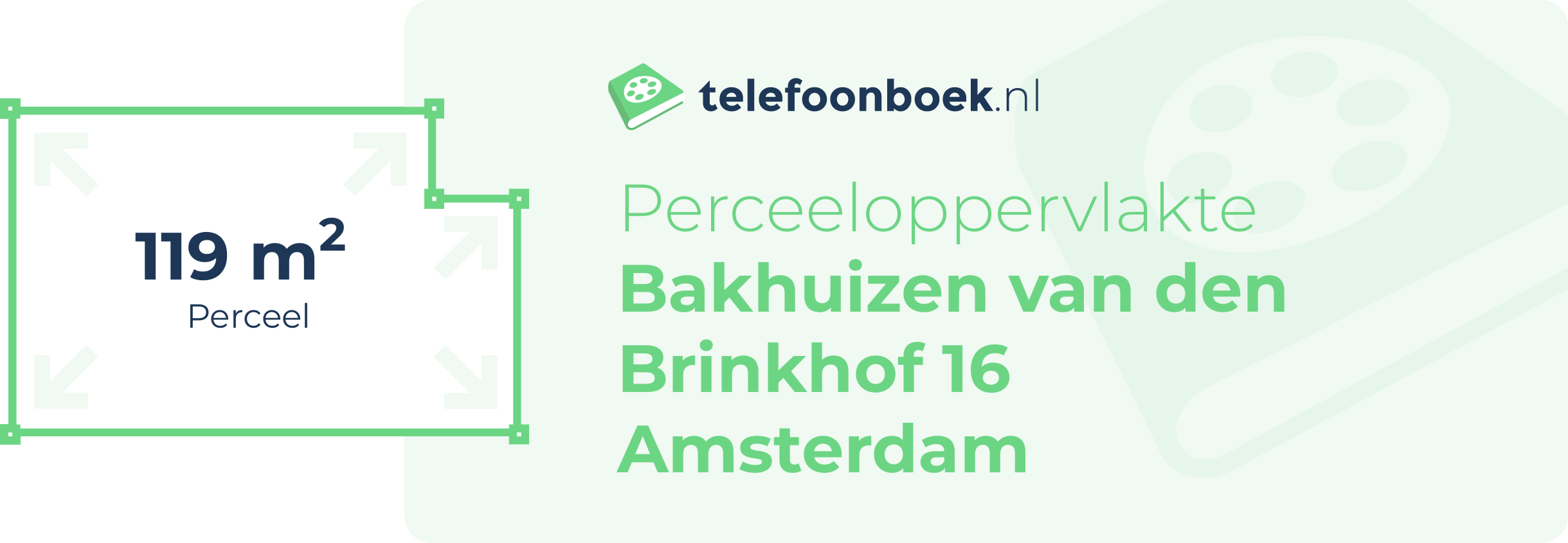Perceeloppervlakte Bakhuizen Van Den Brinkhof 16 Amsterdam