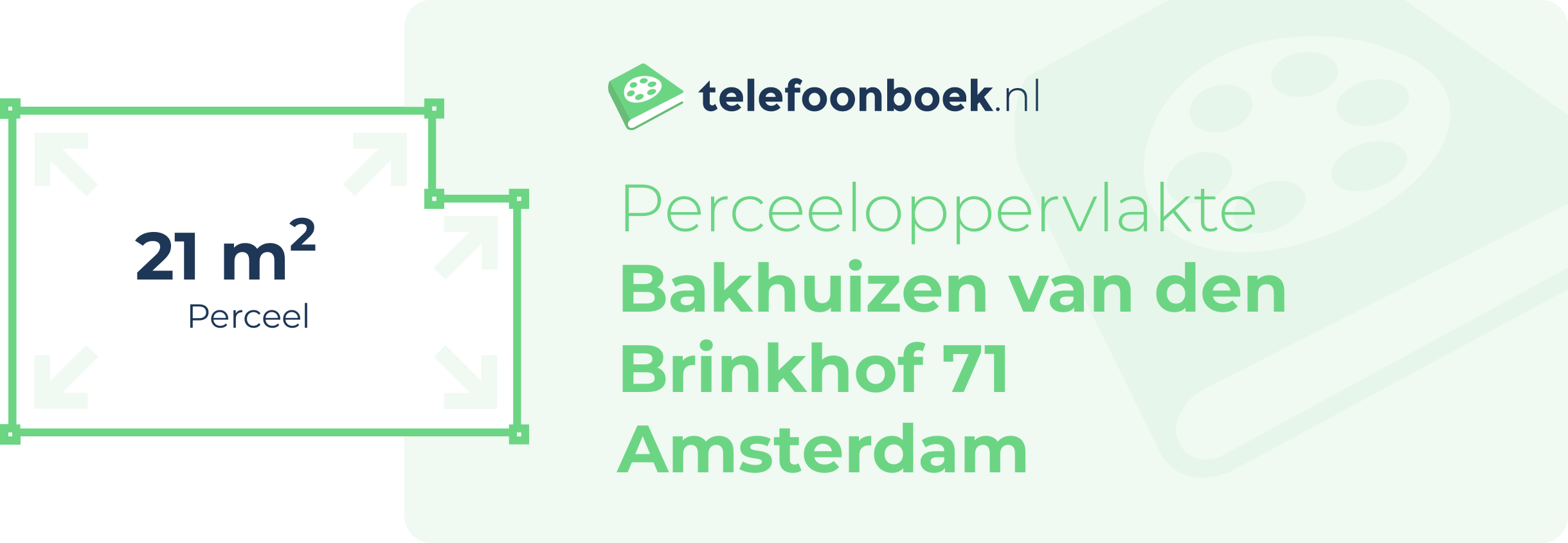 Perceeloppervlakte Bakhuizen Van Den Brinkhof 71 Amsterdam