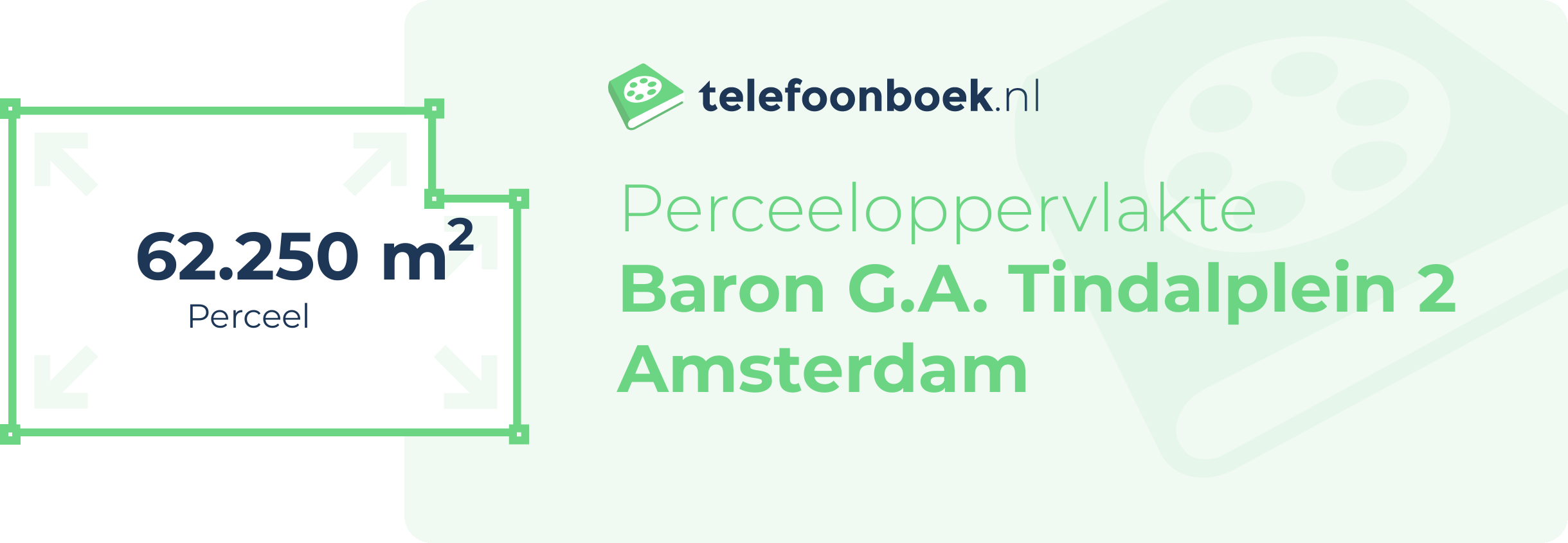 Perceeloppervlakte Baron G.A. Tindalplein 2 Amsterdam