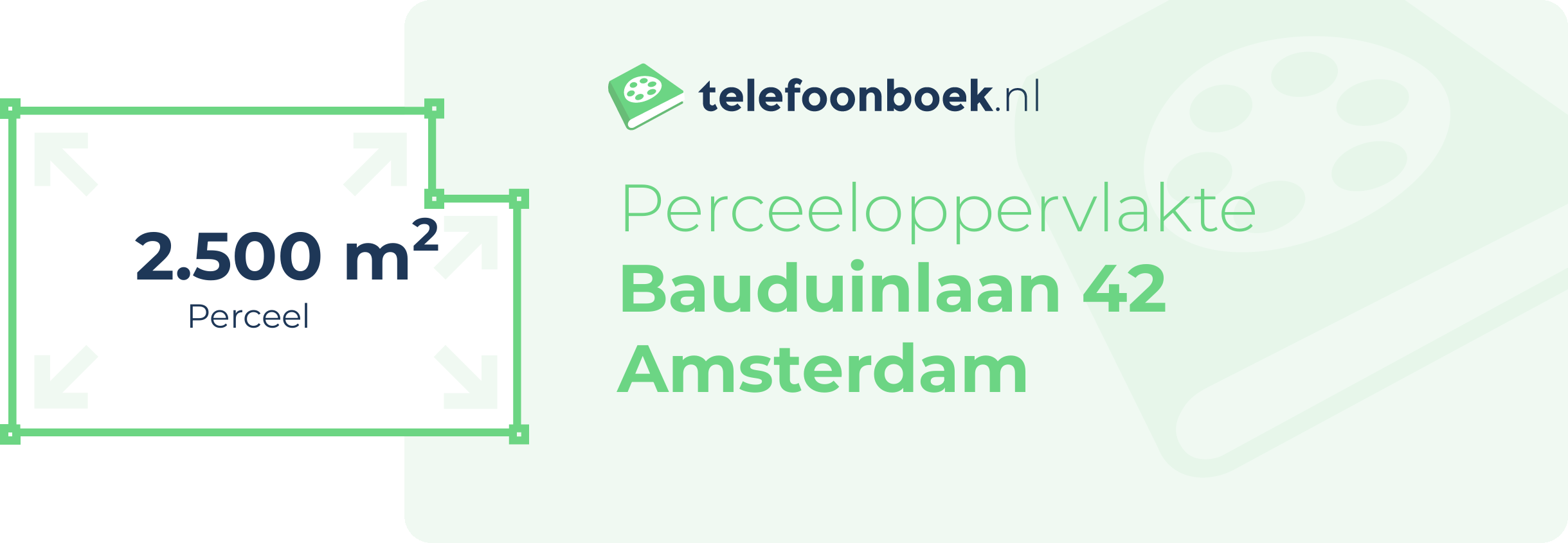 Perceeloppervlakte Bauduinlaan 42 Amsterdam