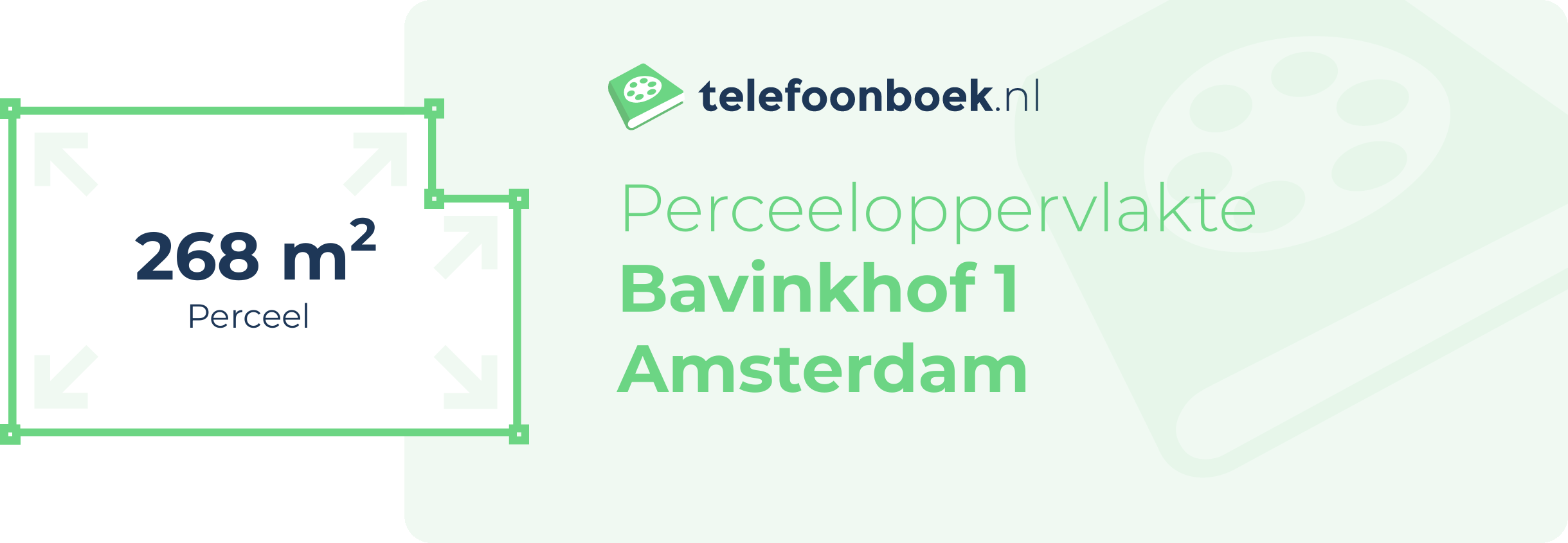 Perceeloppervlakte Bavinkhof 1 Amsterdam