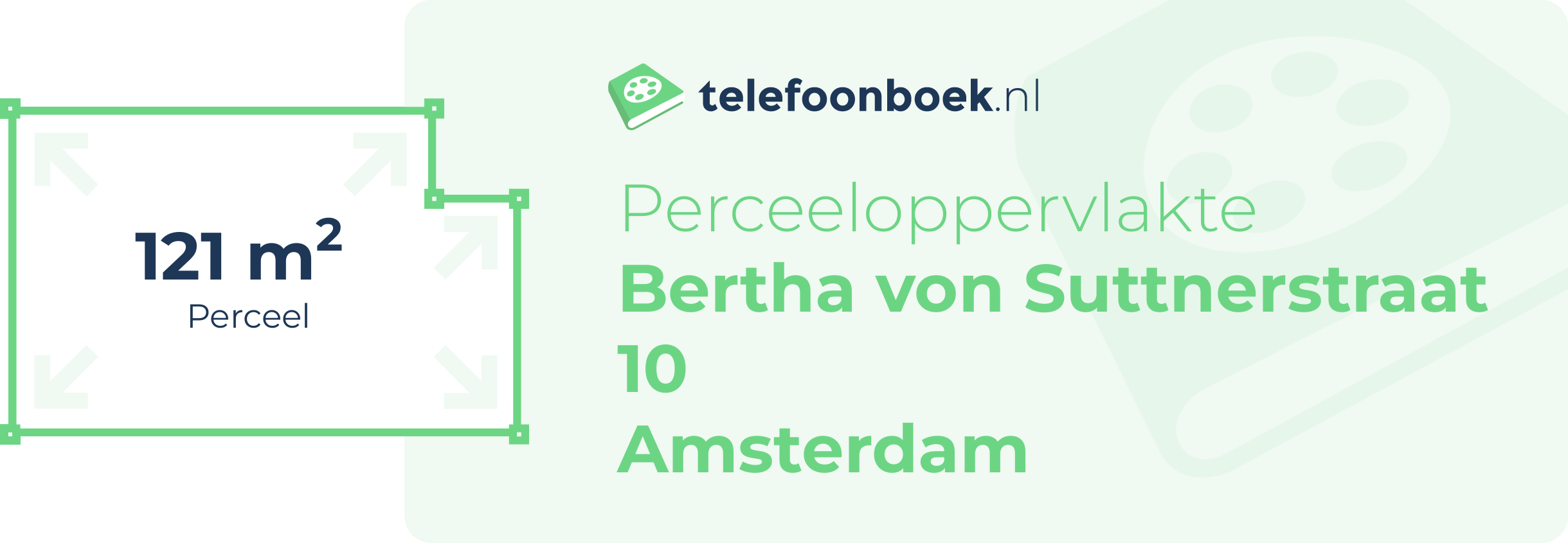 Perceeloppervlakte Bertha Von Suttnerstraat 10 Amsterdam