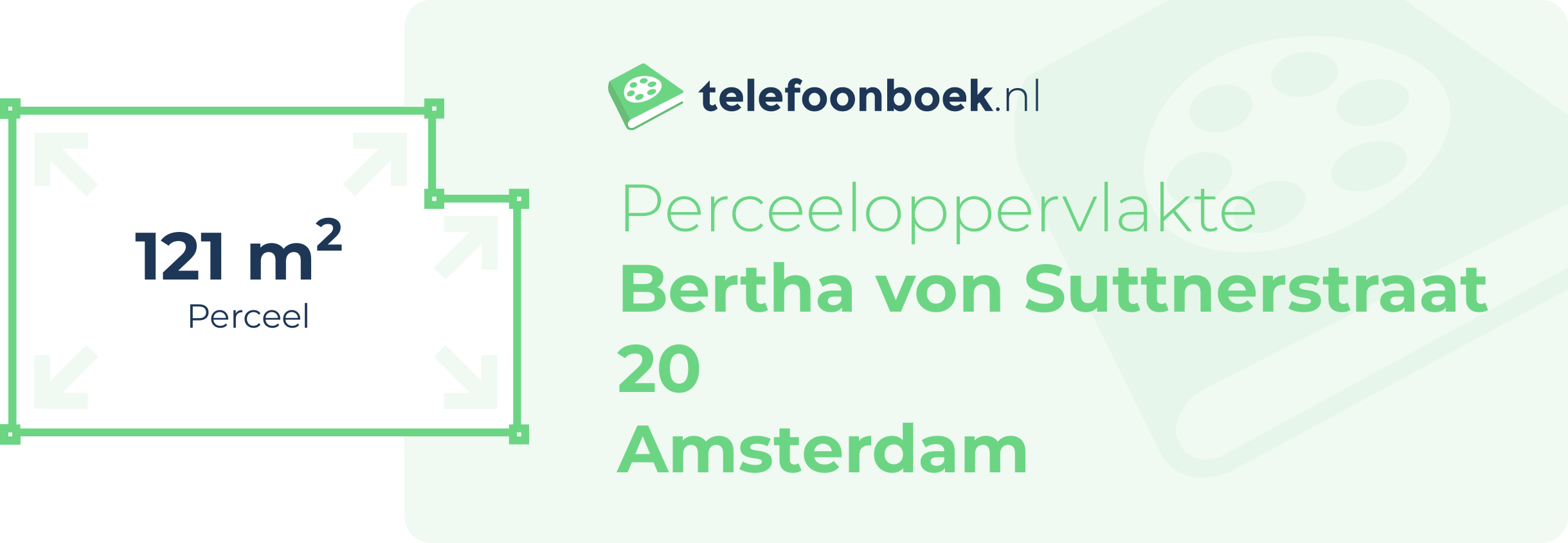 Perceeloppervlakte Bertha Von Suttnerstraat 20 Amsterdam