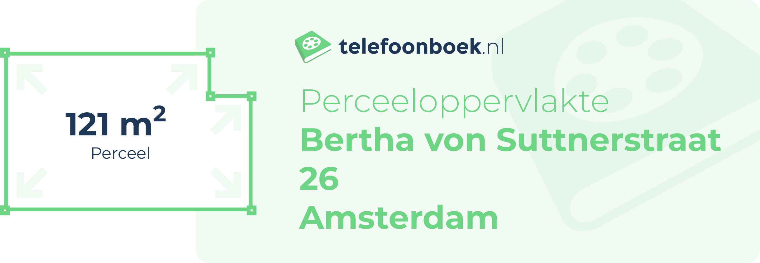 Perceeloppervlakte Bertha Von Suttnerstraat 26 Amsterdam