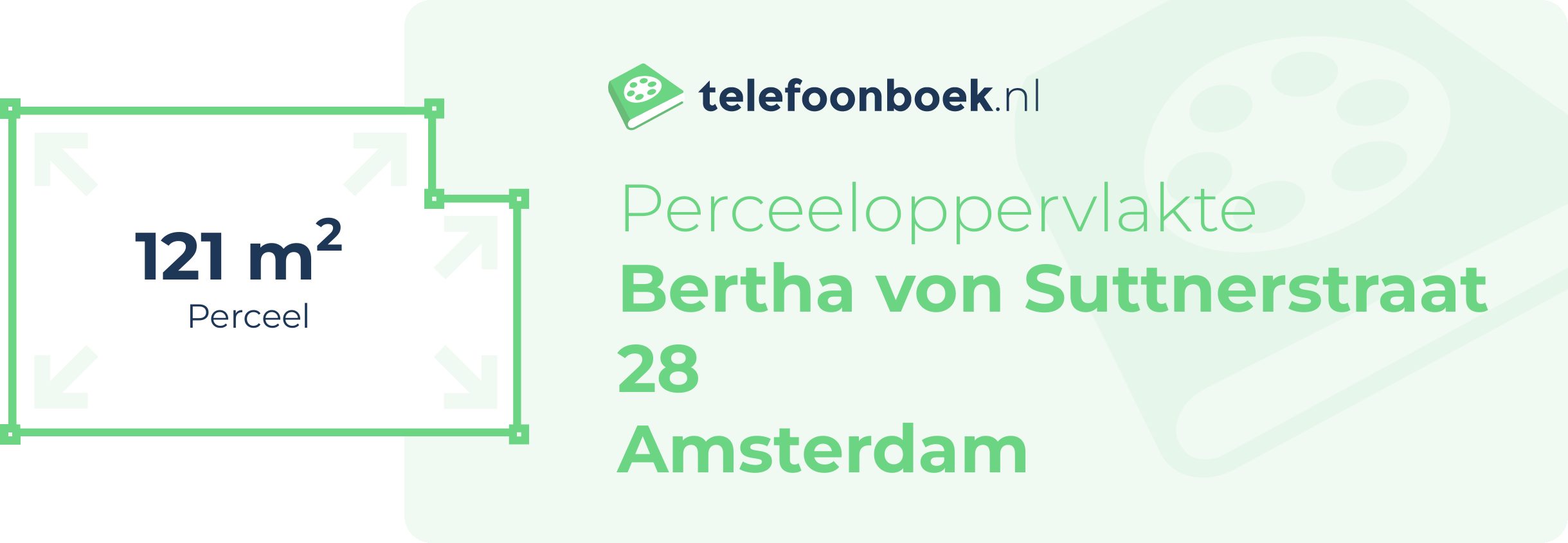 Perceeloppervlakte Bertha Von Suttnerstraat 28 Amsterdam