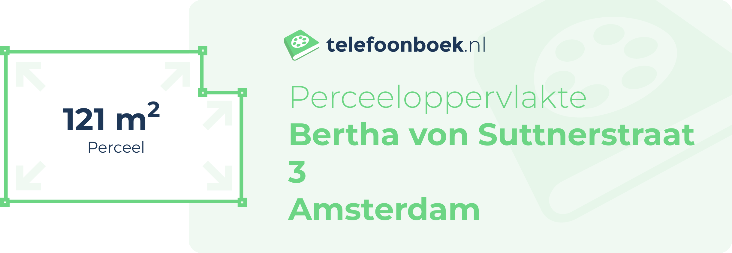 Perceeloppervlakte Bertha Von Suttnerstraat 3 Amsterdam