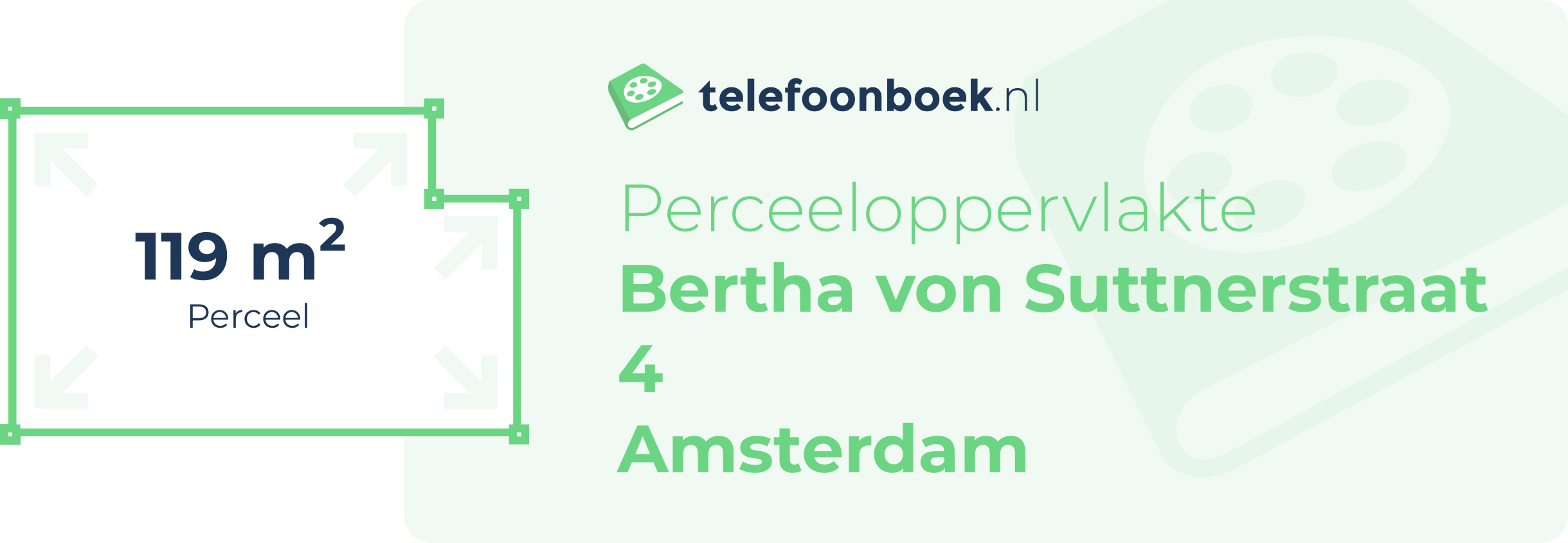 Perceeloppervlakte Bertha Von Suttnerstraat 4 Amsterdam