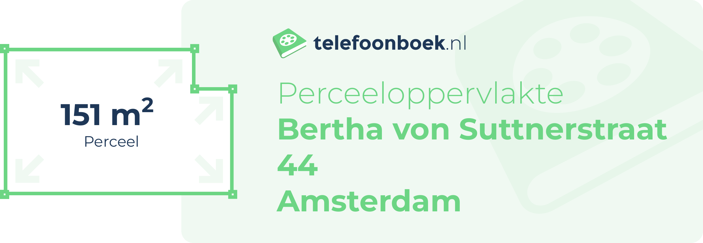 Perceeloppervlakte Bertha Von Suttnerstraat 44 Amsterdam