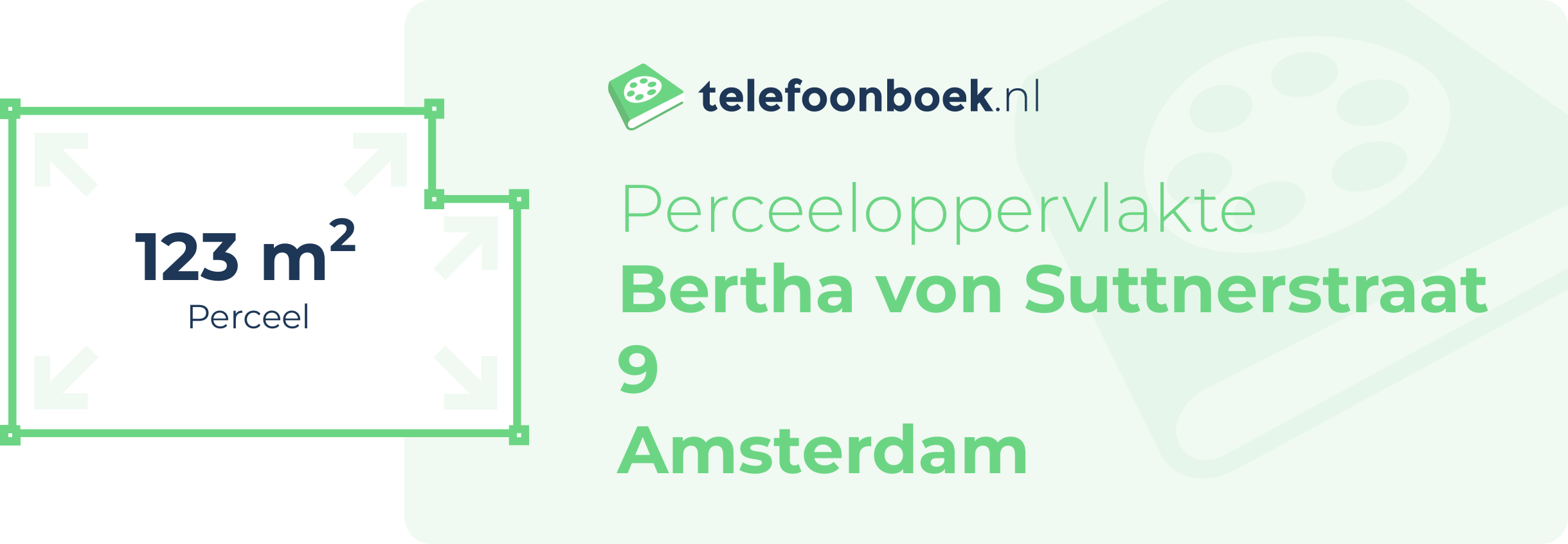 Perceeloppervlakte Bertha Von Suttnerstraat 9 Amsterdam