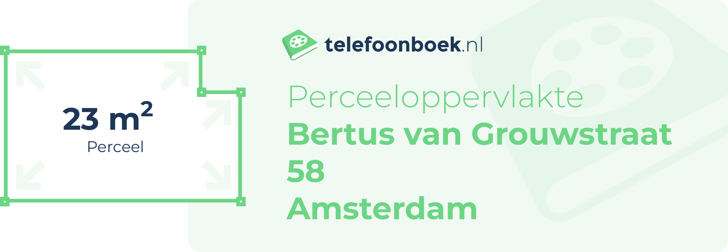 Perceeloppervlakte Bertus Van Grouwstraat 58 Amsterdam