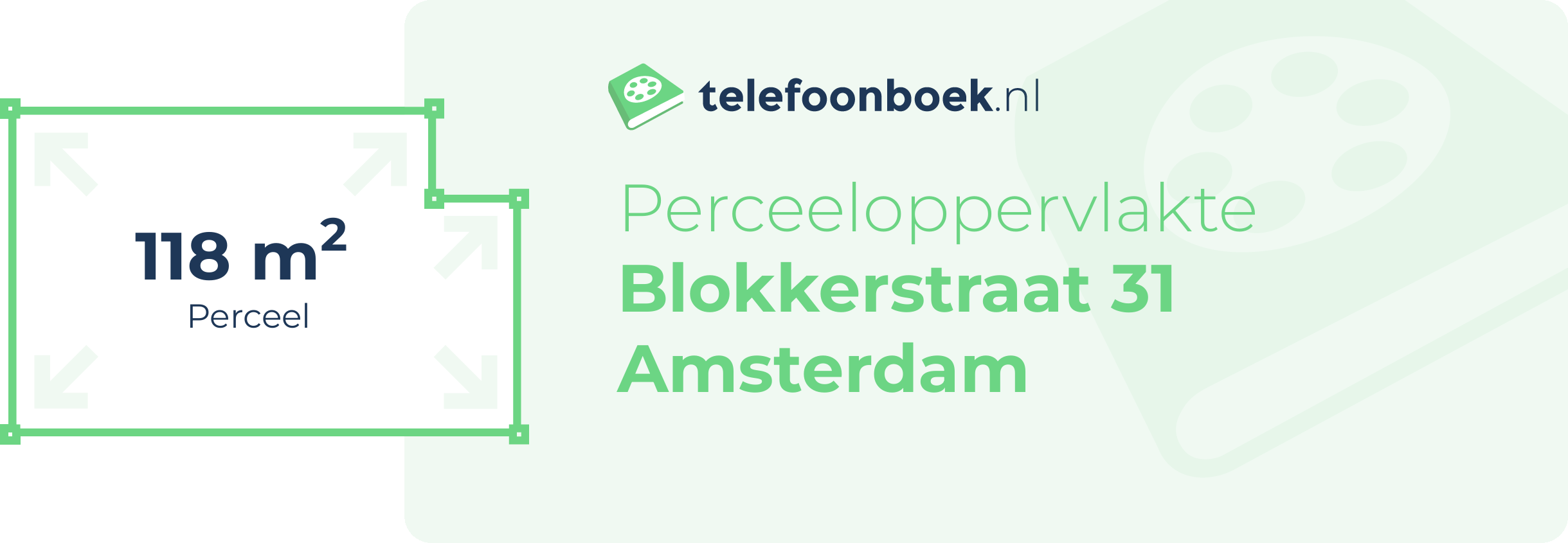 Perceeloppervlakte Blokkerstraat 31 Amsterdam