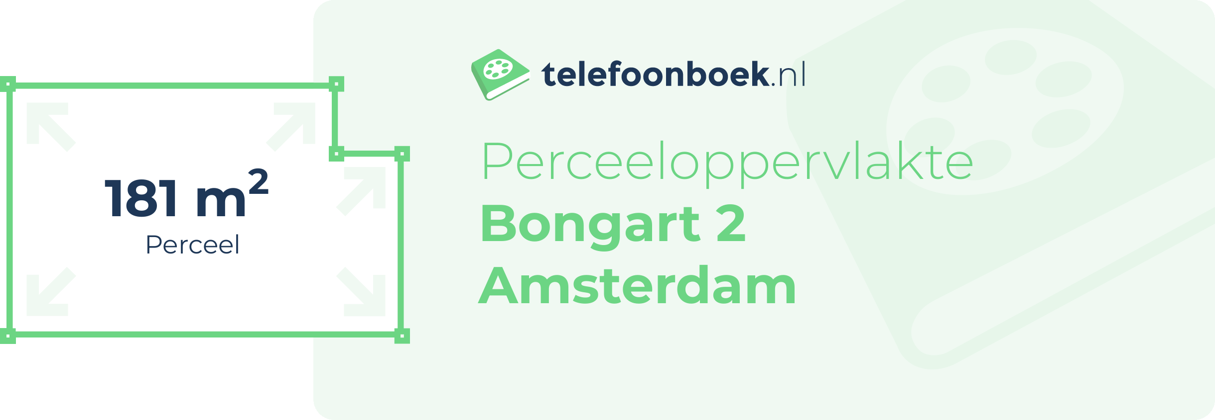 Perceeloppervlakte Bongart 2 Amsterdam