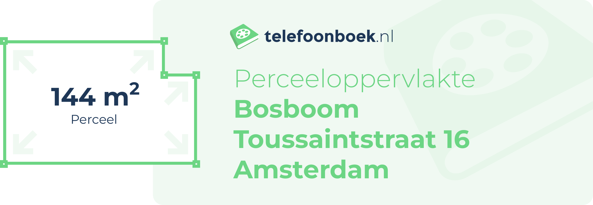 Perceeloppervlakte Bosboom Toussaintstraat 16 Amsterdam