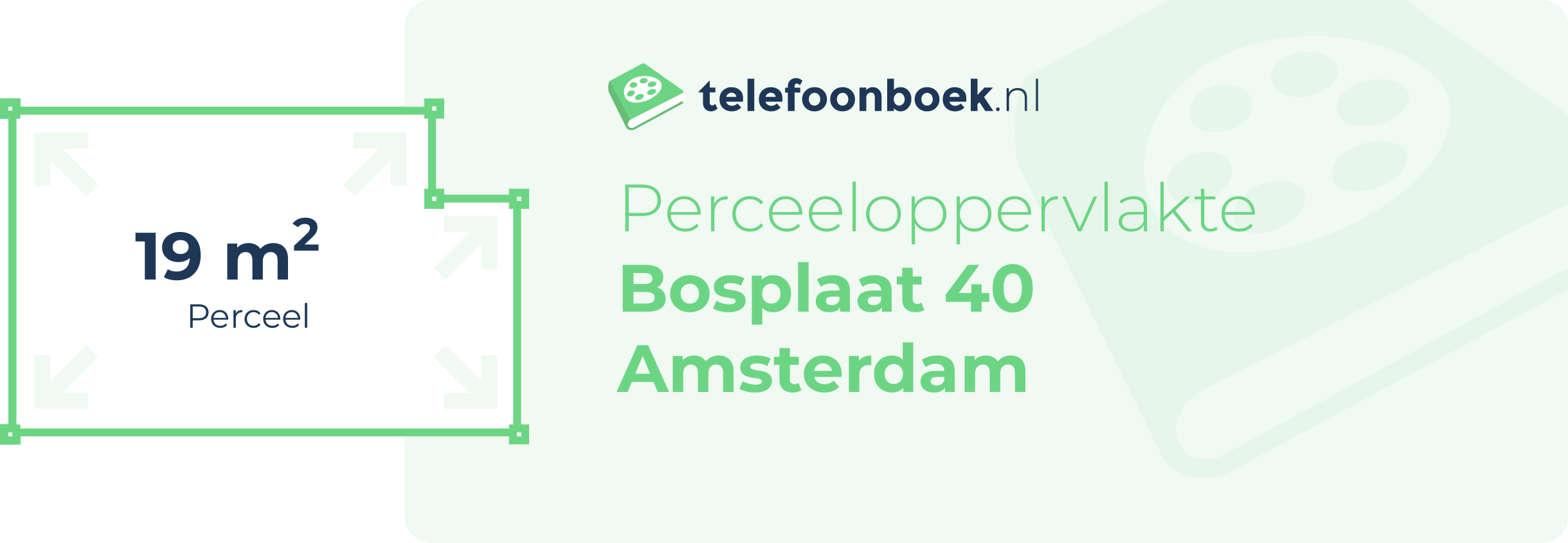 Perceeloppervlakte Bosplaat 40 Amsterdam