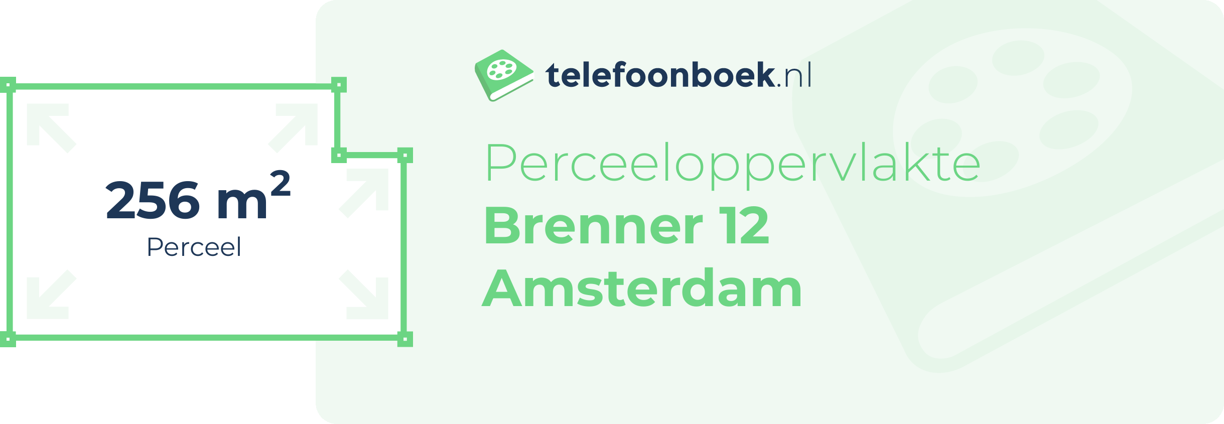 Perceeloppervlakte Brenner 12 Amsterdam