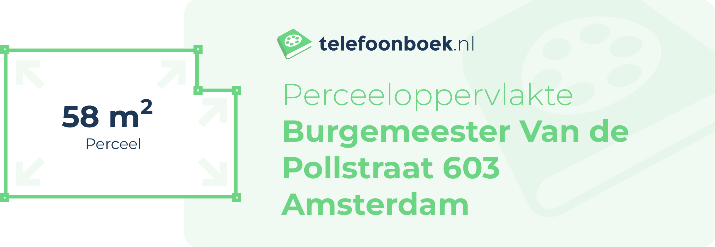 Perceeloppervlakte Burgemeester Van De Pollstraat 603 Amsterdam