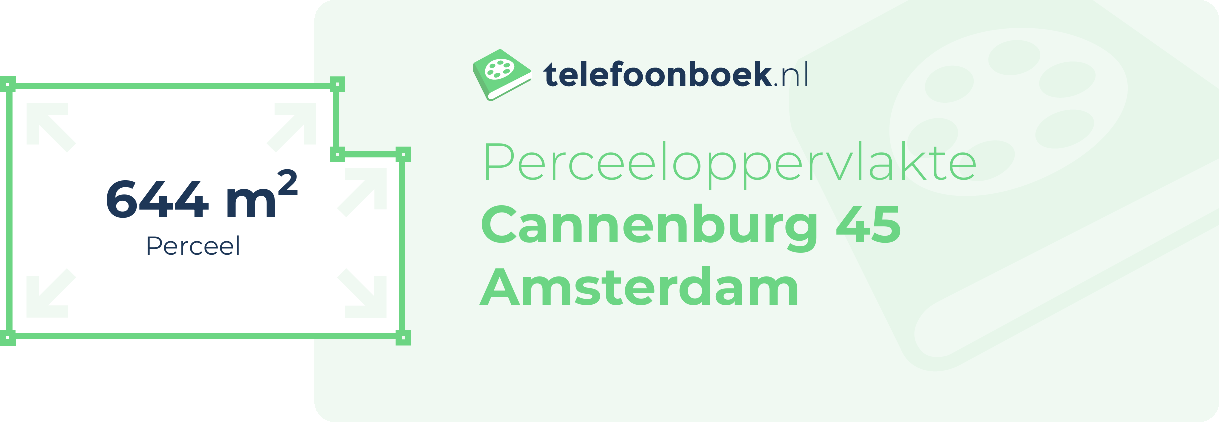 Perceeloppervlakte Cannenburg 45 Amsterdam