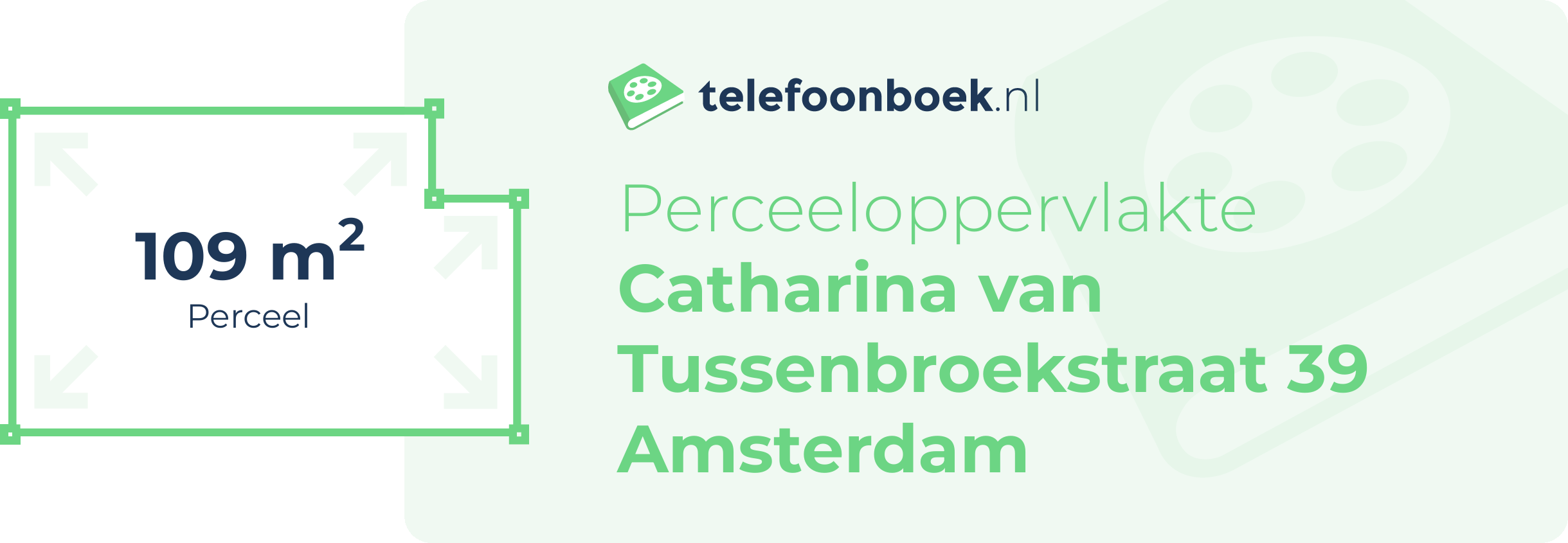 Perceeloppervlakte Catharina Van Tussenbroekstraat 39 Amsterdam