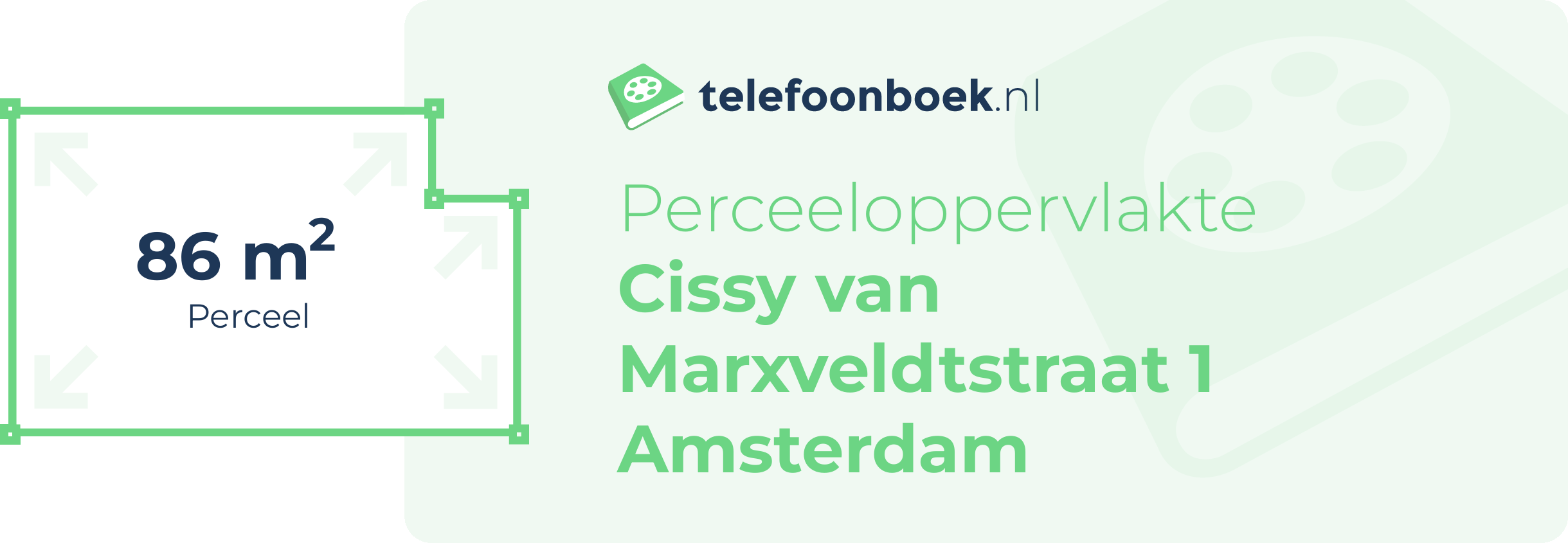 Perceeloppervlakte Cissy Van Marxveldtstraat 1 Amsterdam