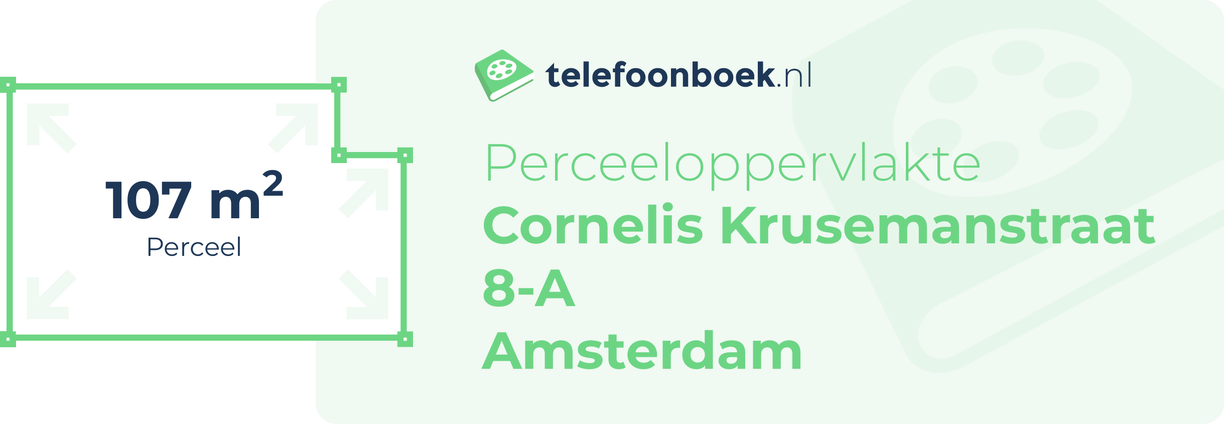 Perceeloppervlakte Cornelis Krusemanstraat 8-A Amsterdam