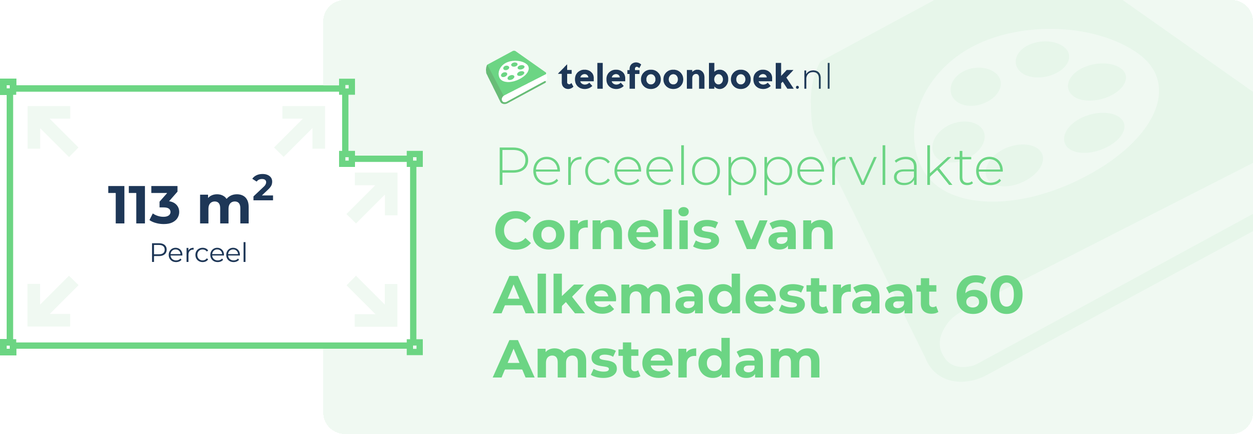 Perceeloppervlakte Cornelis Van Alkemadestraat 60 Amsterdam