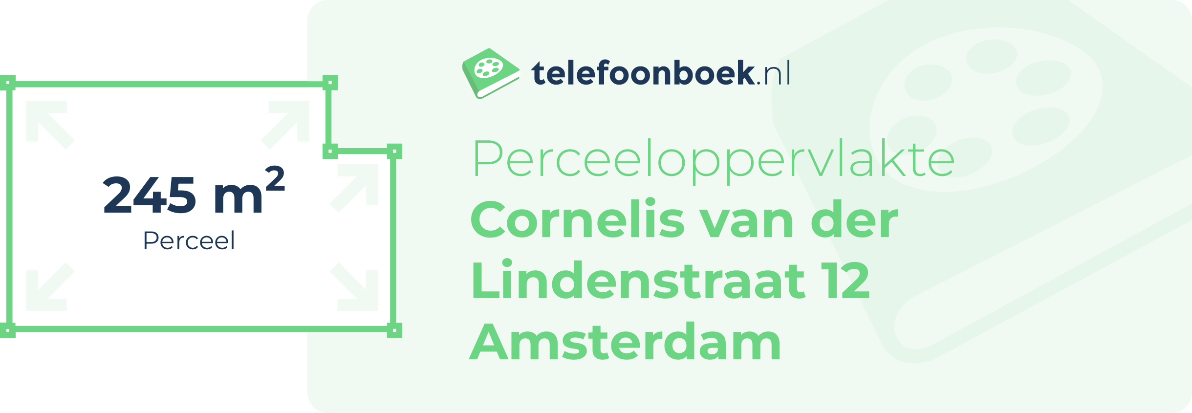 Perceeloppervlakte Cornelis Van Der Lindenstraat 12 Amsterdam