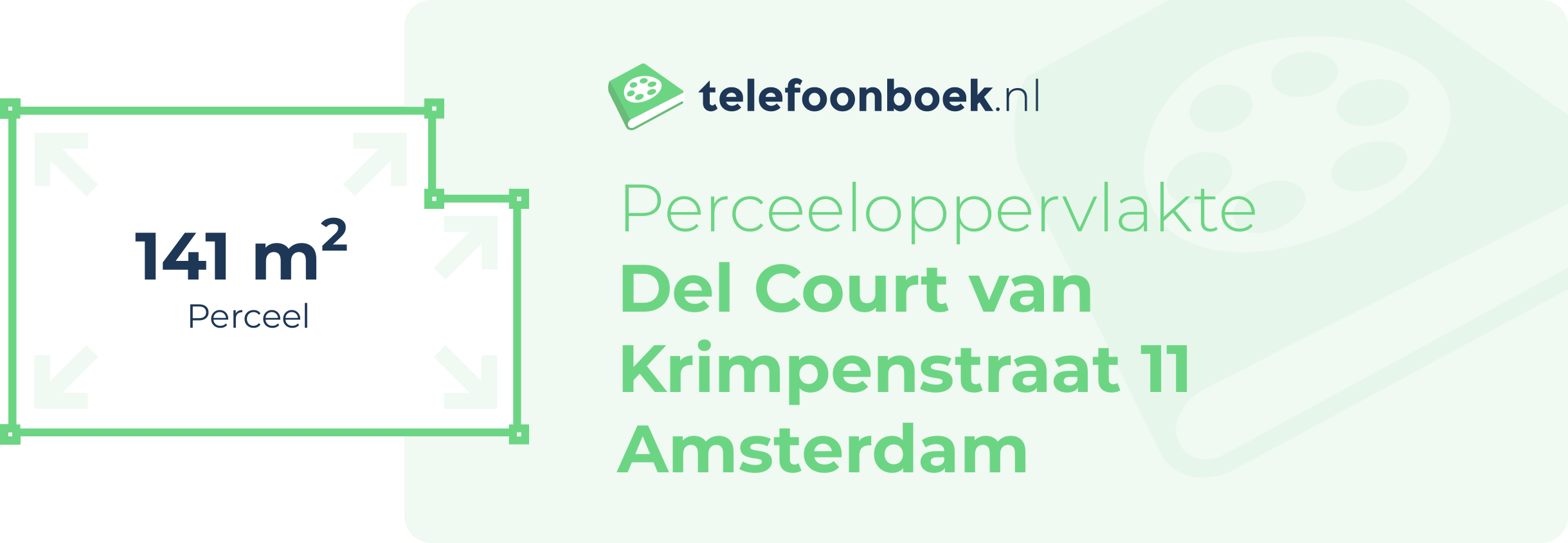 Perceeloppervlakte Del Court Van Krimpenstraat 11 Amsterdam