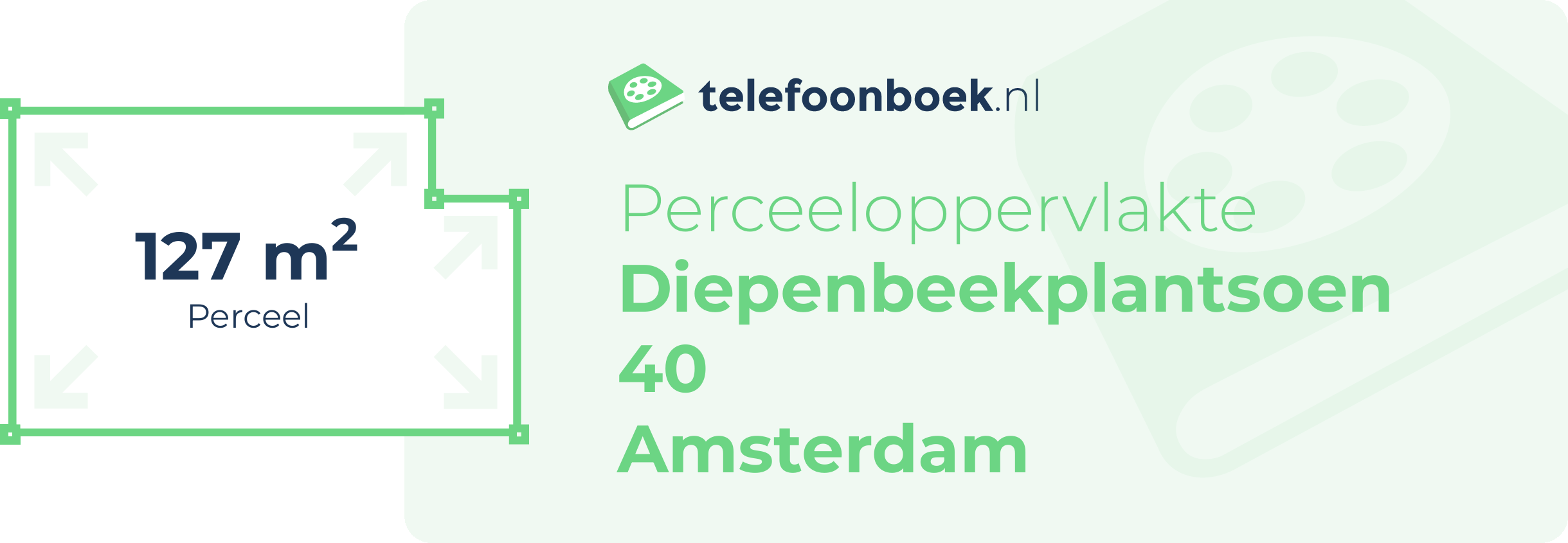 Perceeloppervlakte Diepenbeekplantsoen 40 Amsterdam