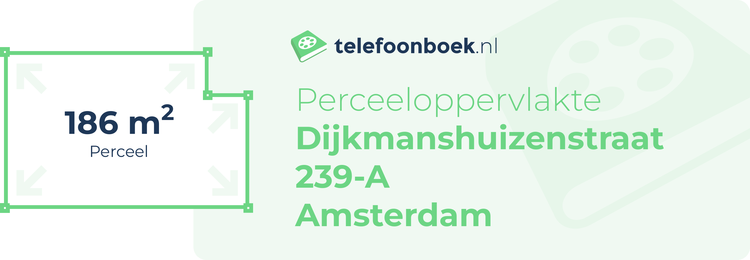 Perceeloppervlakte Dijkmanshuizenstraat 239-A Amsterdam