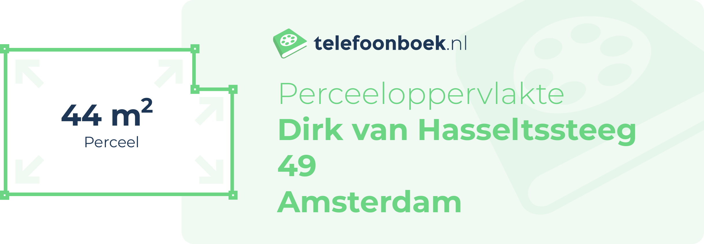 Perceeloppervlakte Dirk Van Hasseltssteeg 49 Amsterdam