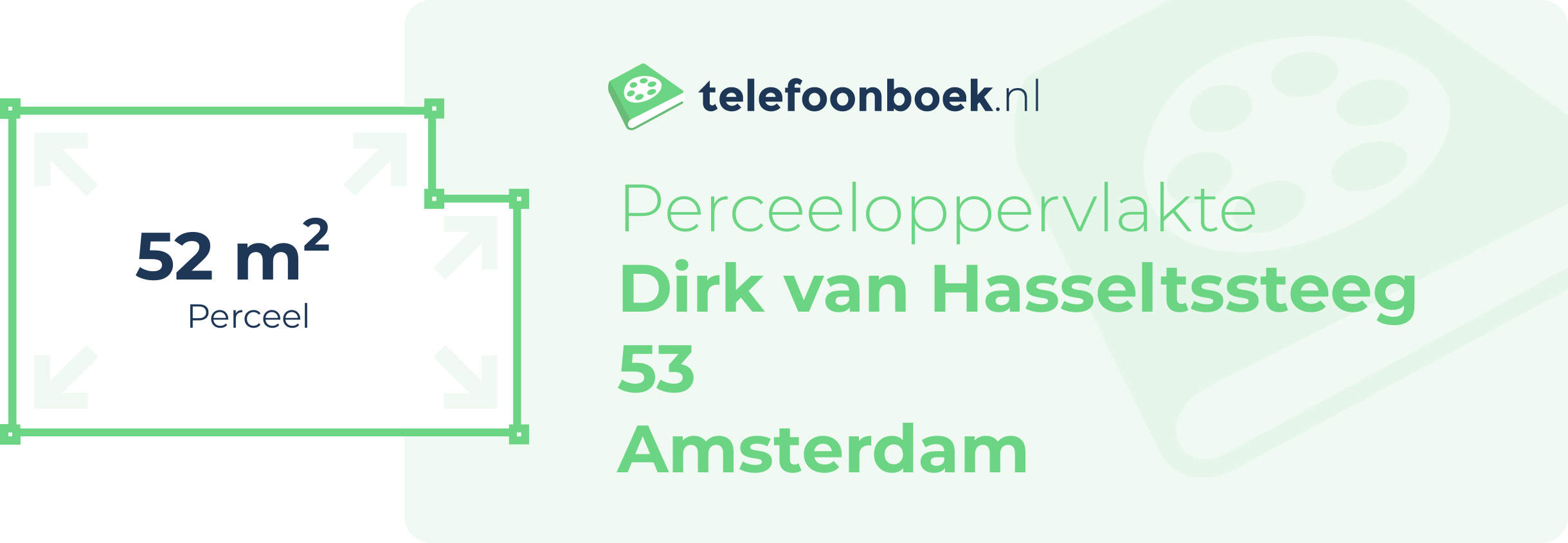 Perceeloppervlakte Dirk Van Hasseltssteeg 53 Amsterdam