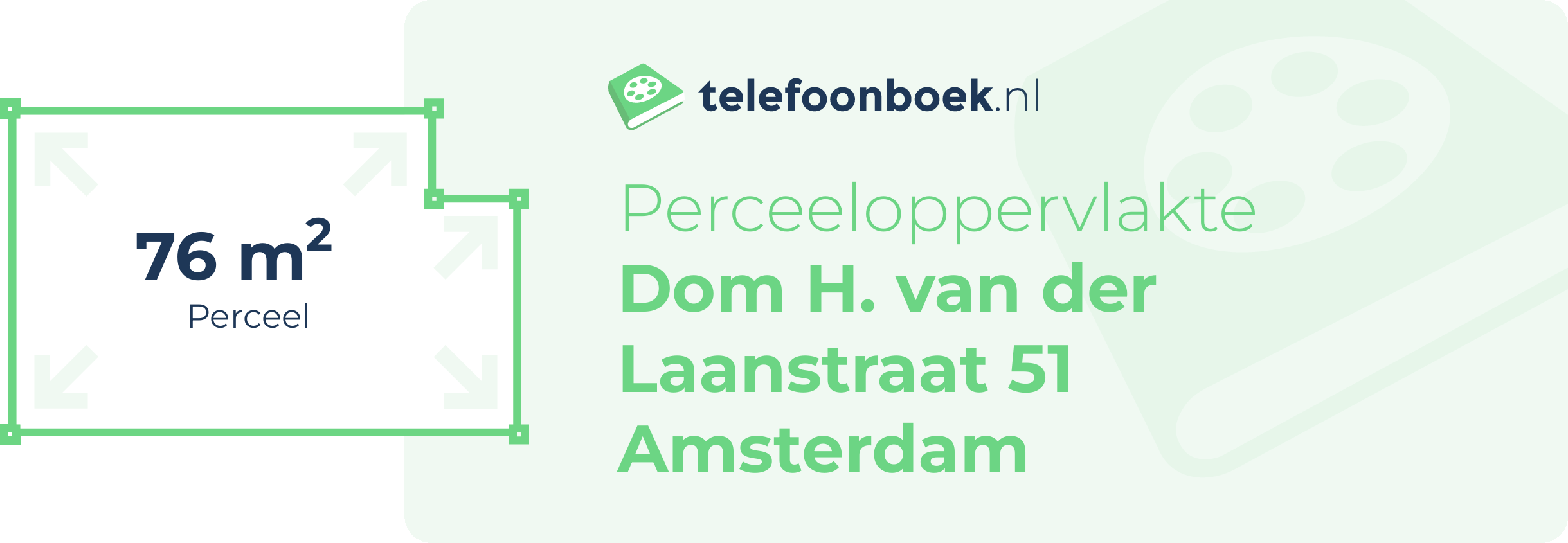 Perceeloppervlakte Dom H. Van Der Laanstraat 51 Amsterdam