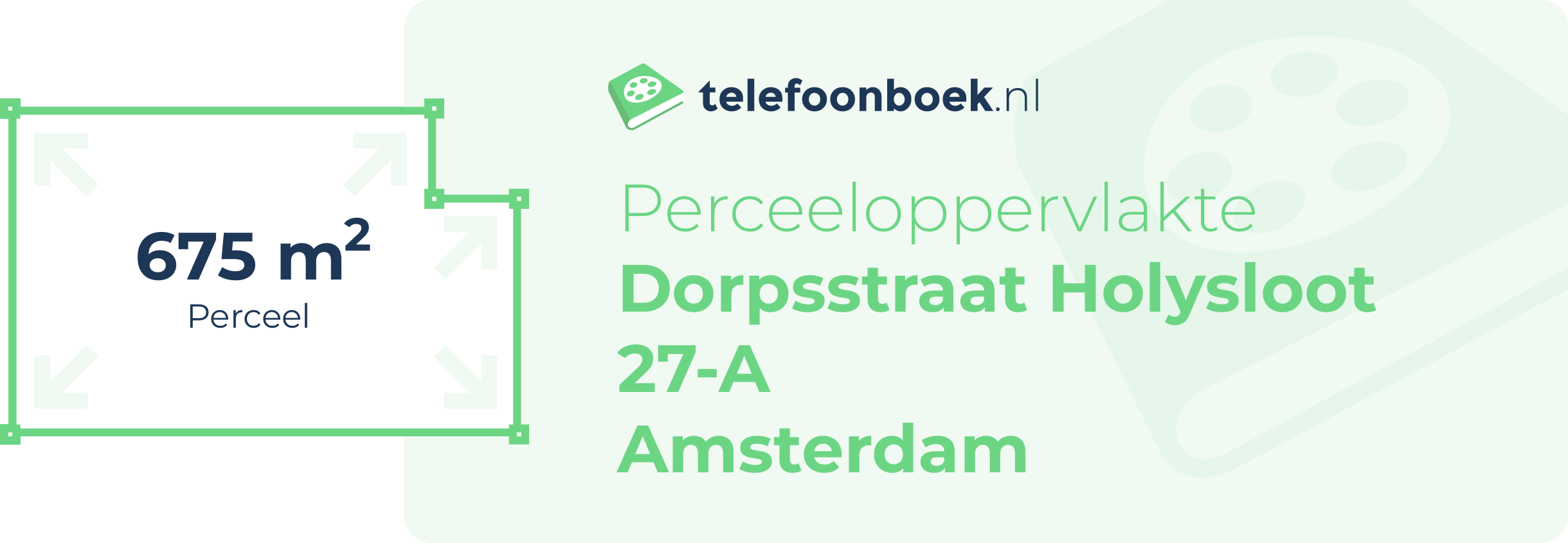 Perceeloppervlakte Dorpsstraat Holysloot 27-A Amsterdam
