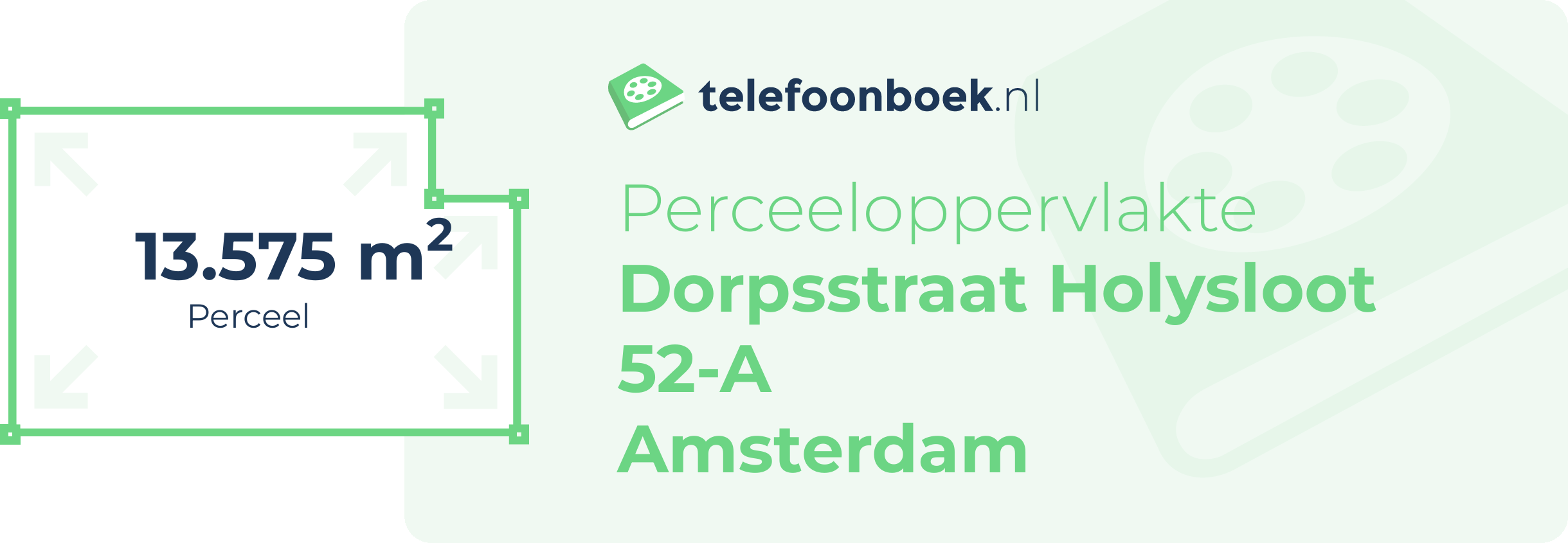 Perceeloppervlakte Dorpsstraat Holysloot 52-A Amsterdam