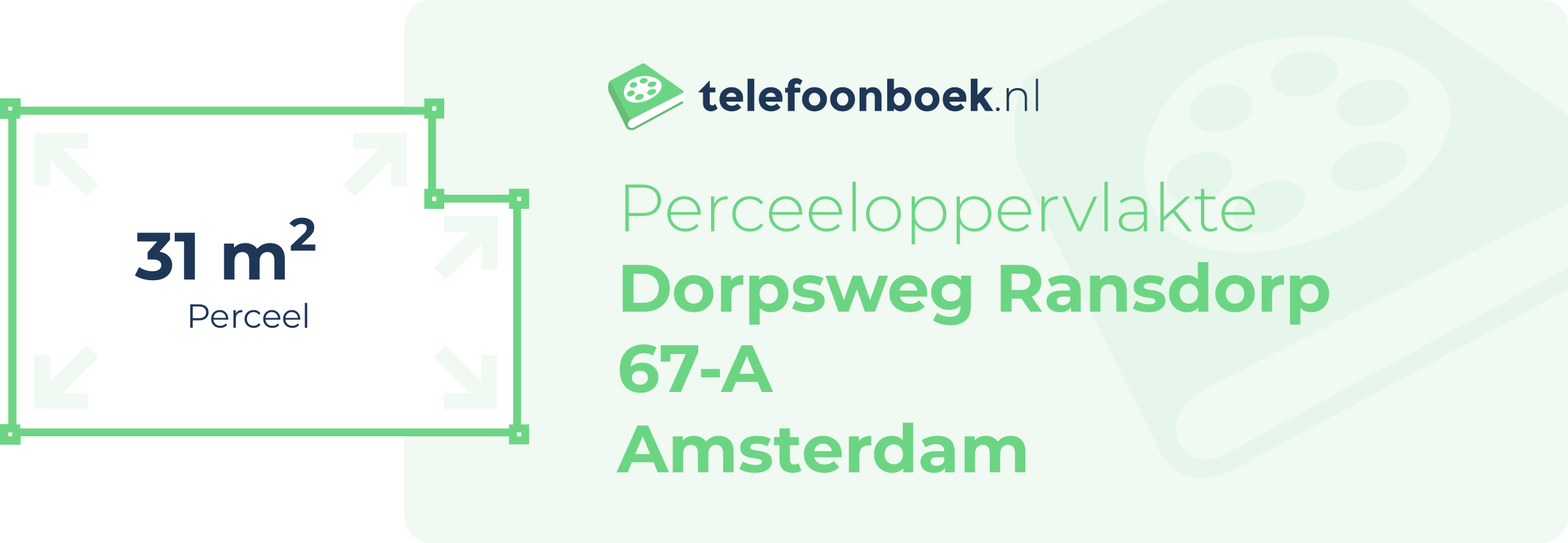 Perceeloppervlakte Dorpsweg Ransdorp 67-A Amsterdam