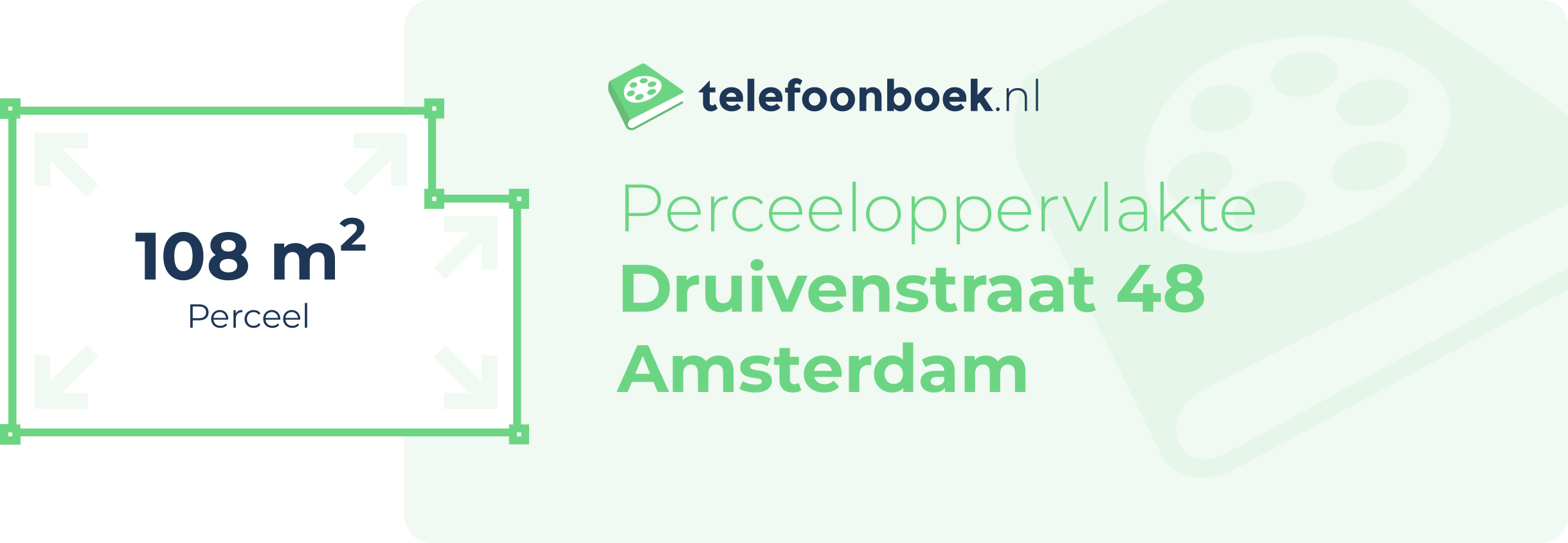 Perceeloppervlakte Druivenstraat 48 Amsterdam