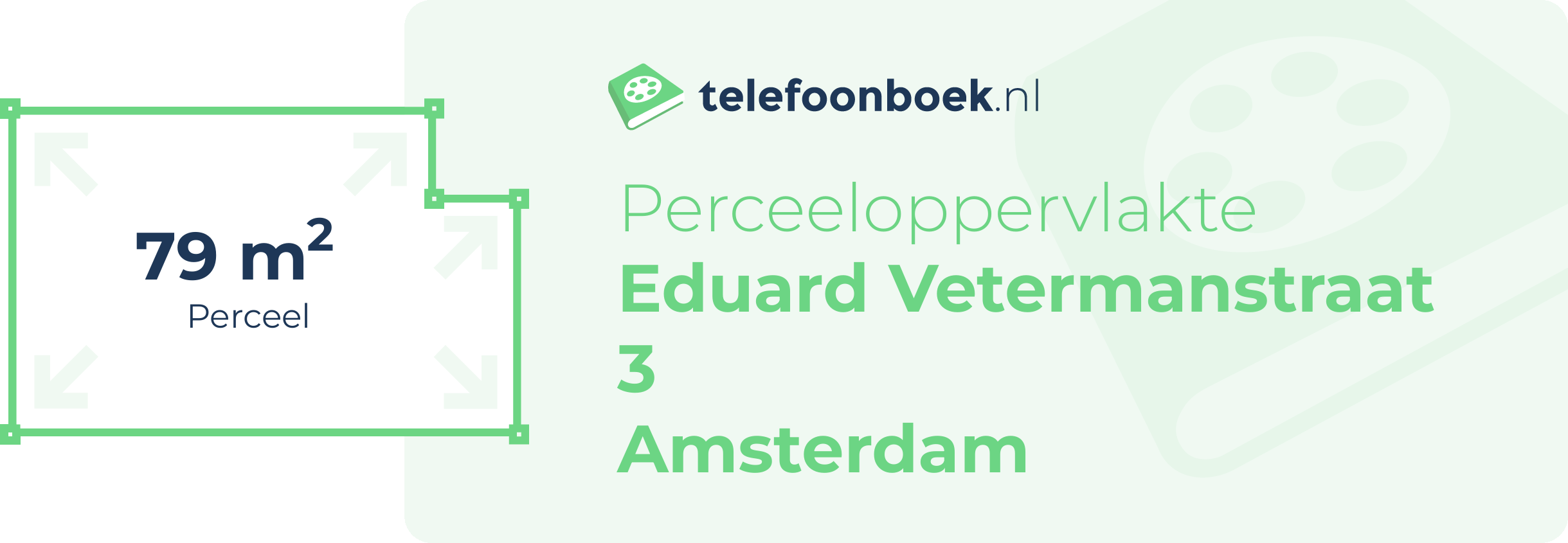 Perceeloppervlakte Eduard Vetermanstraat 3 Amsterdam
