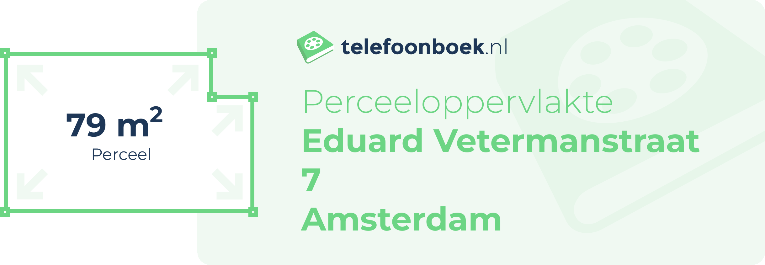Perceeloppervlakte Eduard Vetermanstraat 7 Amsterdam