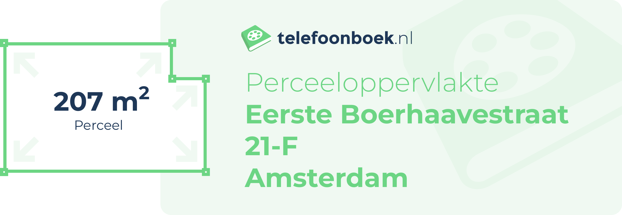 Perceeloppervlakte Eerste Boerhaavestraat 21-F Amsterdam
